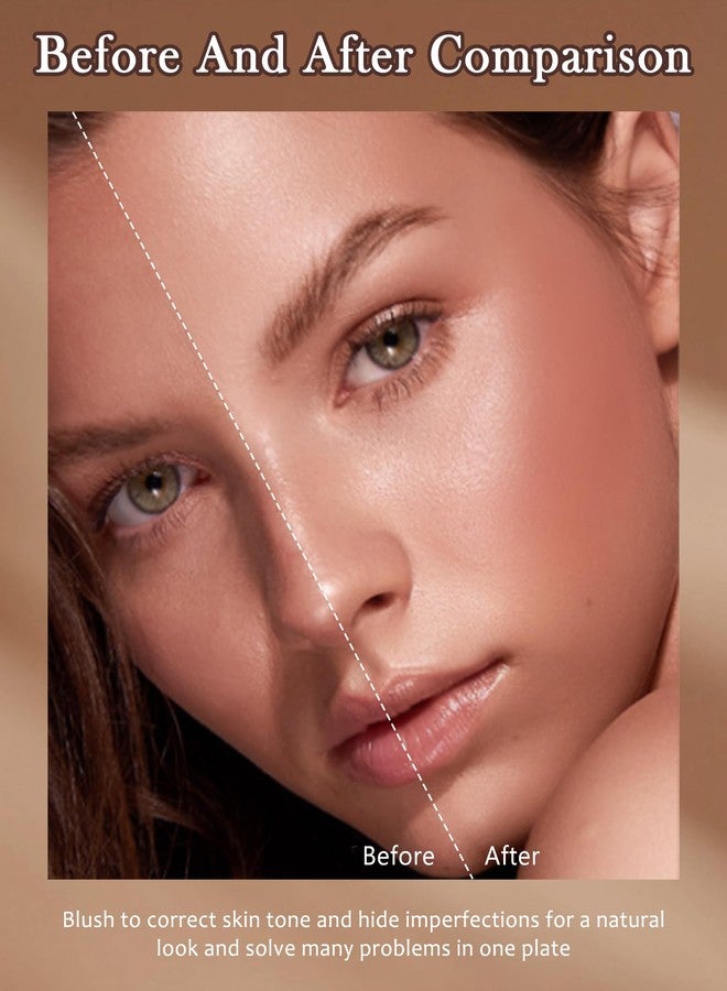 LYSdefeu Matte Blush Powder Palette-2Colors Cruelty-Free Buildable Facial Cheek Blusher Pressed Powder Light Luxury Blush Contour Palette for Face,Longlasting Makeup Palette,Women's Day Gift for Women-04 - Image 4