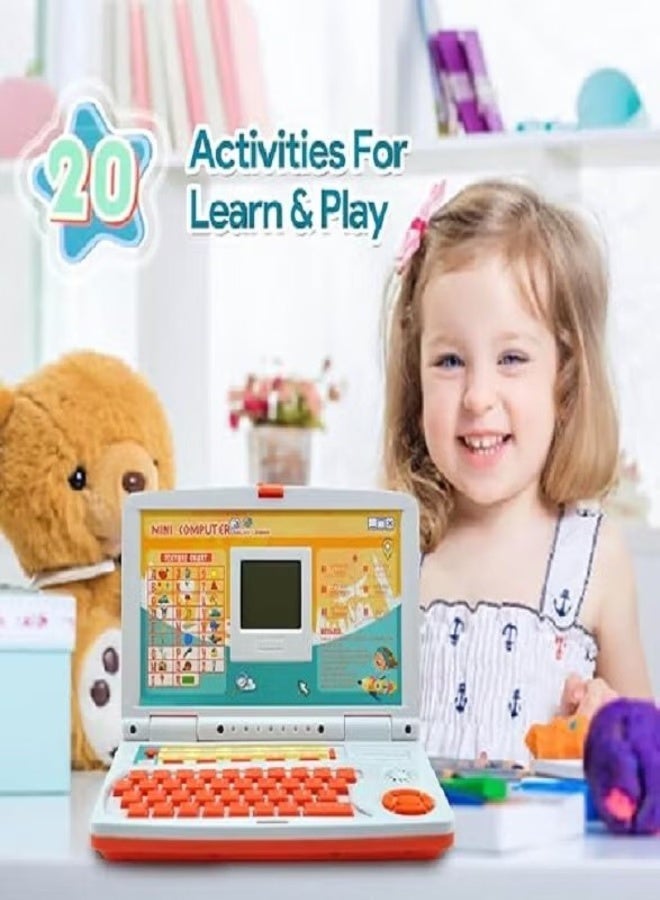 جهاز كمبيوتر محمول تفاعلي لتعليم اللغة الإنجليزية للأطفال - لعبة تعليمية مزودة بشاشة LED (أزرق) - Image 3