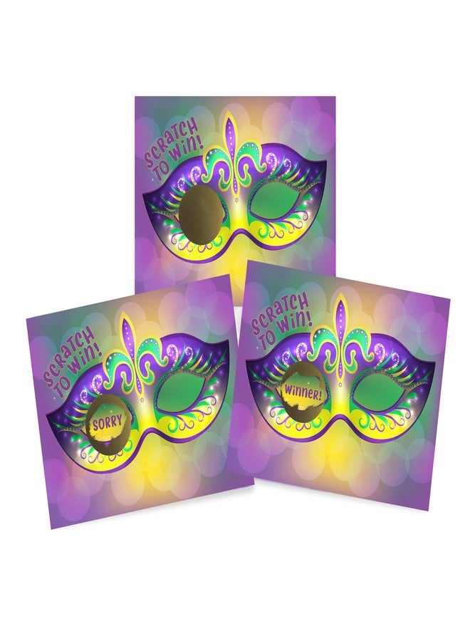 My Scratch Offs 26 Pack Mardi Gras Masks Scratch Off Game Cards are Perfect for Fun Games, Party Favors Decorations - Image 1