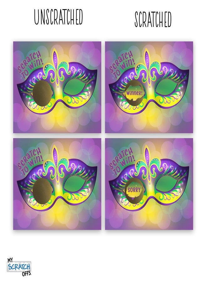 My Scratch Offs 26 Pack Mardi Gras Masks Scratch Off Game Cards are Perfect for Fun Games, Party Favors Decorations - Image 5