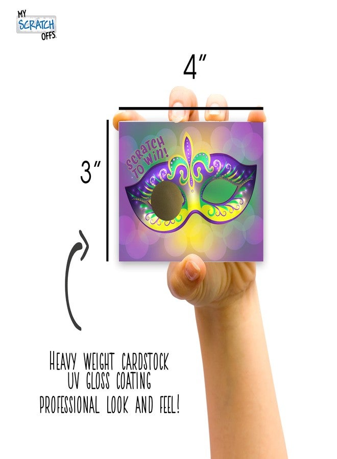 My Scratch Offs 26 Pack Mardi Gras Masks Scratch Off Game Cards are Perfect for Fun Games, Party Favors Decorations - Image 3