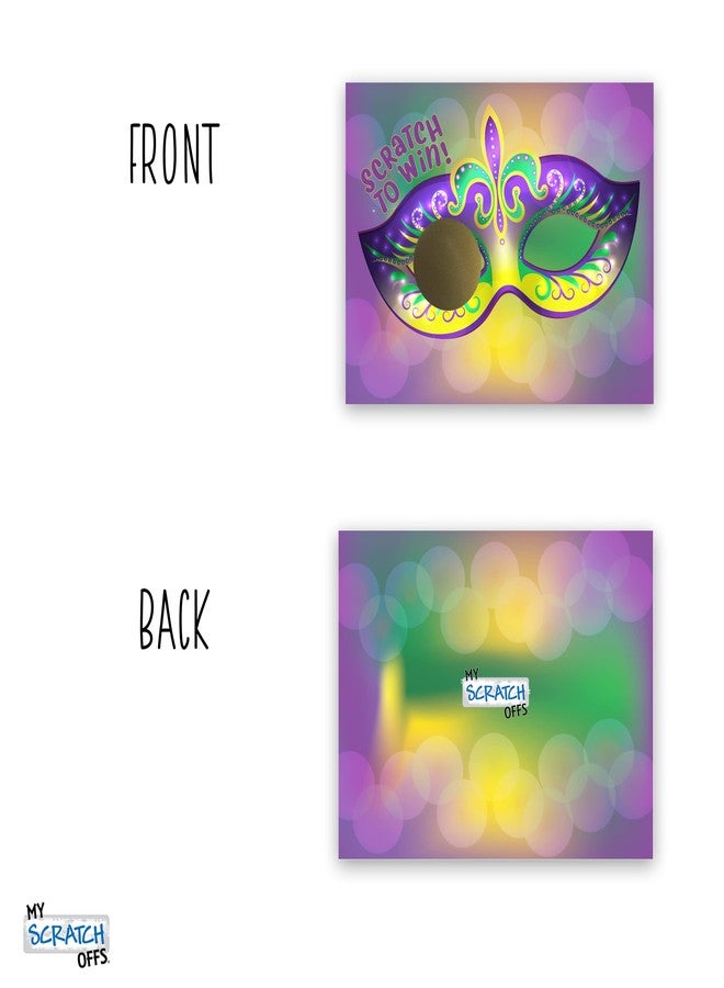 My Scratch Offs 26 Pack Mardi Gras Masks Scratch Off Game Cards are Perfect for Fun Games, Party Favors Decorations - Image 4