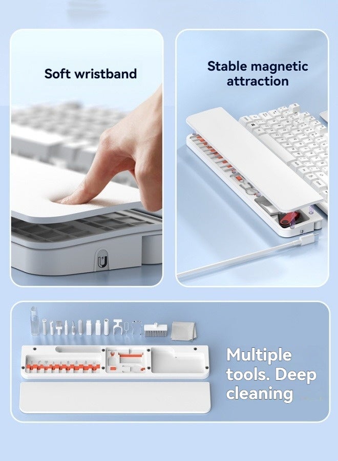M MIAOYAN Wrist pad + cleaning kit 2 in 1 multifunctional cleaning kit office wrist support keyboard hand rest leather sponge wrist pad  - Image 5