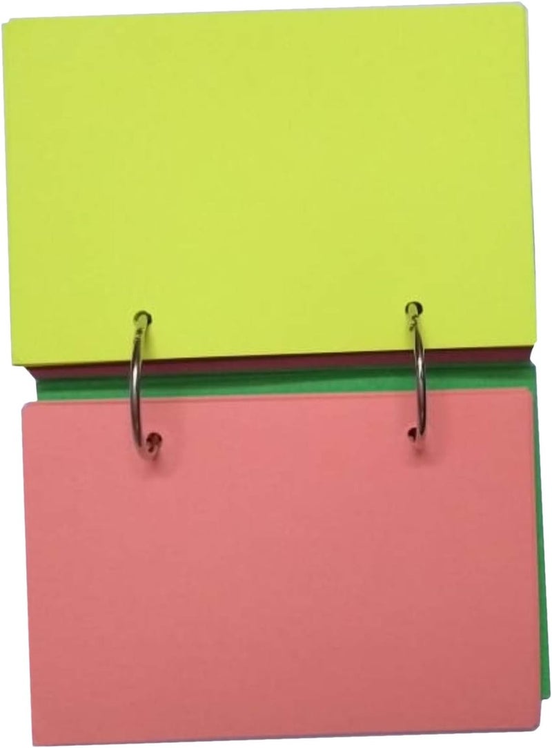 IMPRINT Assorted Color 2 Hole Puched Card Stock, Index Cards - 6 inch x 4 Inch (Pack of 50) - Image 3