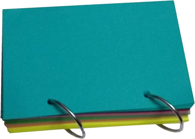 IMPRINT Assorted Color 2 Hole Puched Card Stock, Index Cards - 6 inch x 4 Inch (Pack of 50) - Image 2