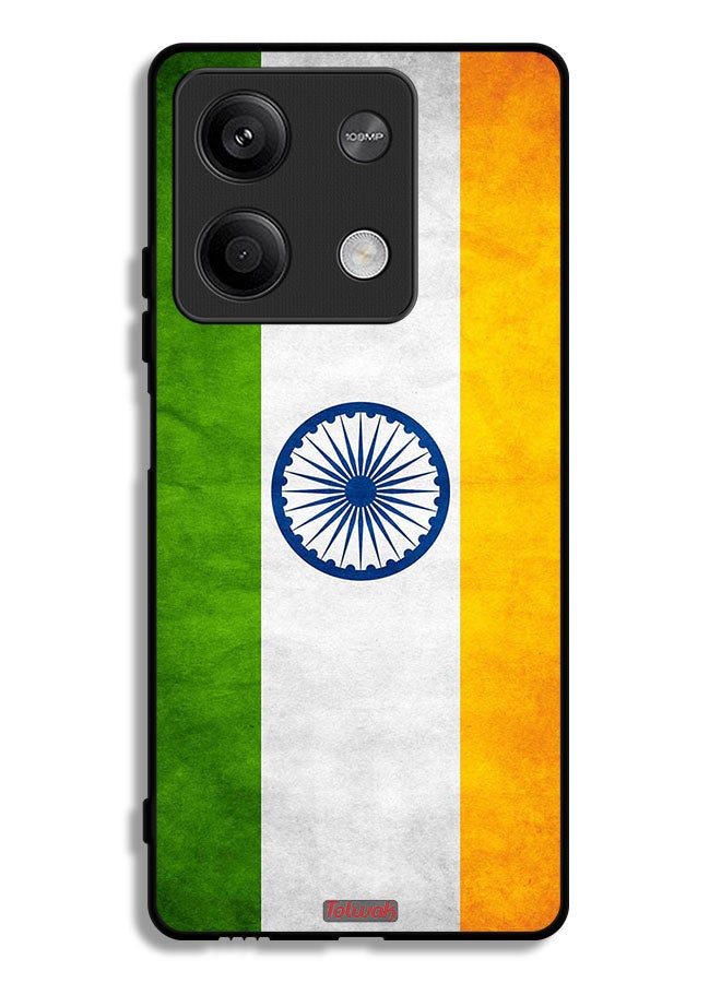 Tolwak Xiaomi Redmi Note 13 Protective Case Cover Luminous Indian Flag - Image 1