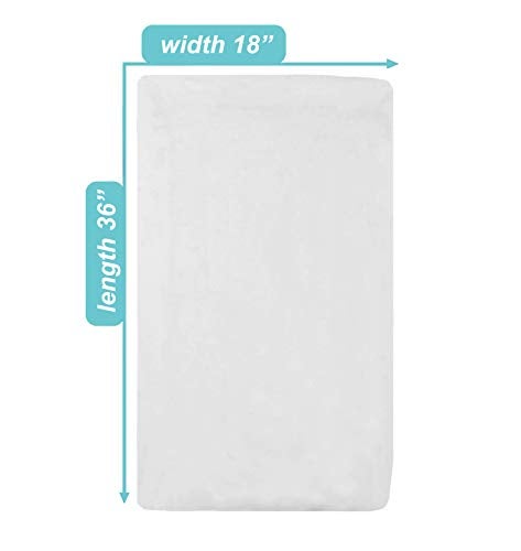 TL Care 100% Natural Cotton Jersey Knit 18" x 36" Cradle/Bassinet Sheet - Fitted, White, Soft Breathable, for Boys and Girls - Image 3