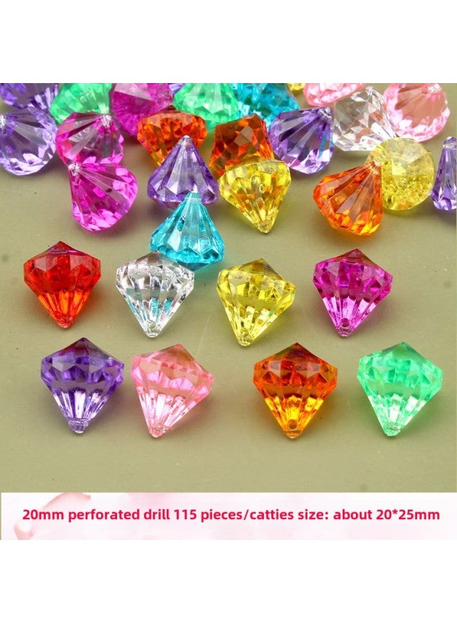 Children's Crystal Gem Animal Toys Archaeological Excavation Colorful Acrylic Plastic Treasure Amusement Park Capture Machine Diamond-Color:20mm Hole Drill One Jin - Image 1
