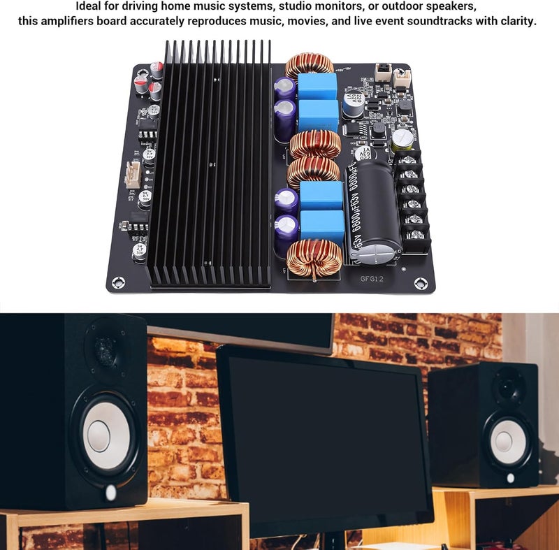 Luocute TPA3255 Amplifier Board, 600W+600W Dual Core Digital Sound Amplifier with 85mR MOSFET Tech and Low Standby Power, for Home Theater Sound System and Studio Monitors - Image 2