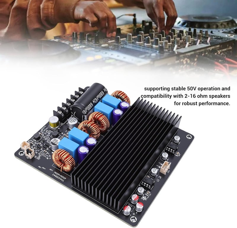 Luocute TPA3255 Amplifier Board, 600W+600W Dual Core Digital Sound Amplifier with 85mR MOSFET Tech and Low Standby Power, for Home Theater Sound System and Studio Monitors - Image 4