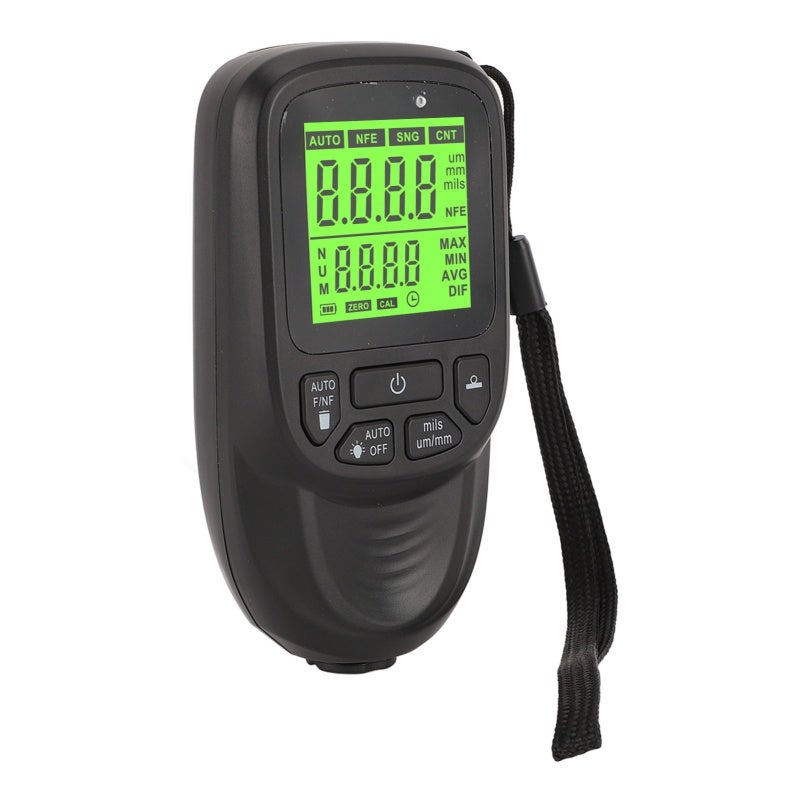 Coating Thickness Gauge: Black ABS Material, 3 Measurement Units, 50 Data Recording - Multifunctional Paint Thickness Meter for Manufacturing Inspection, Quality Control - Image 5