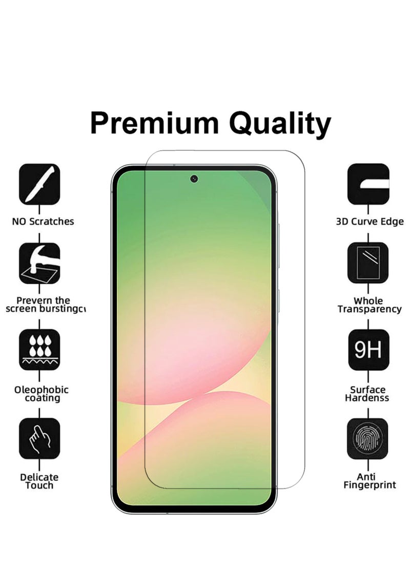Generic - 2 Pieces of Samsung Galaxy A56 Tempered Glass Screen Protector – High Transparency, Delicate Touch, Anti-Explosion, Smooth Arc Edges, Easy Installation, - Image 1