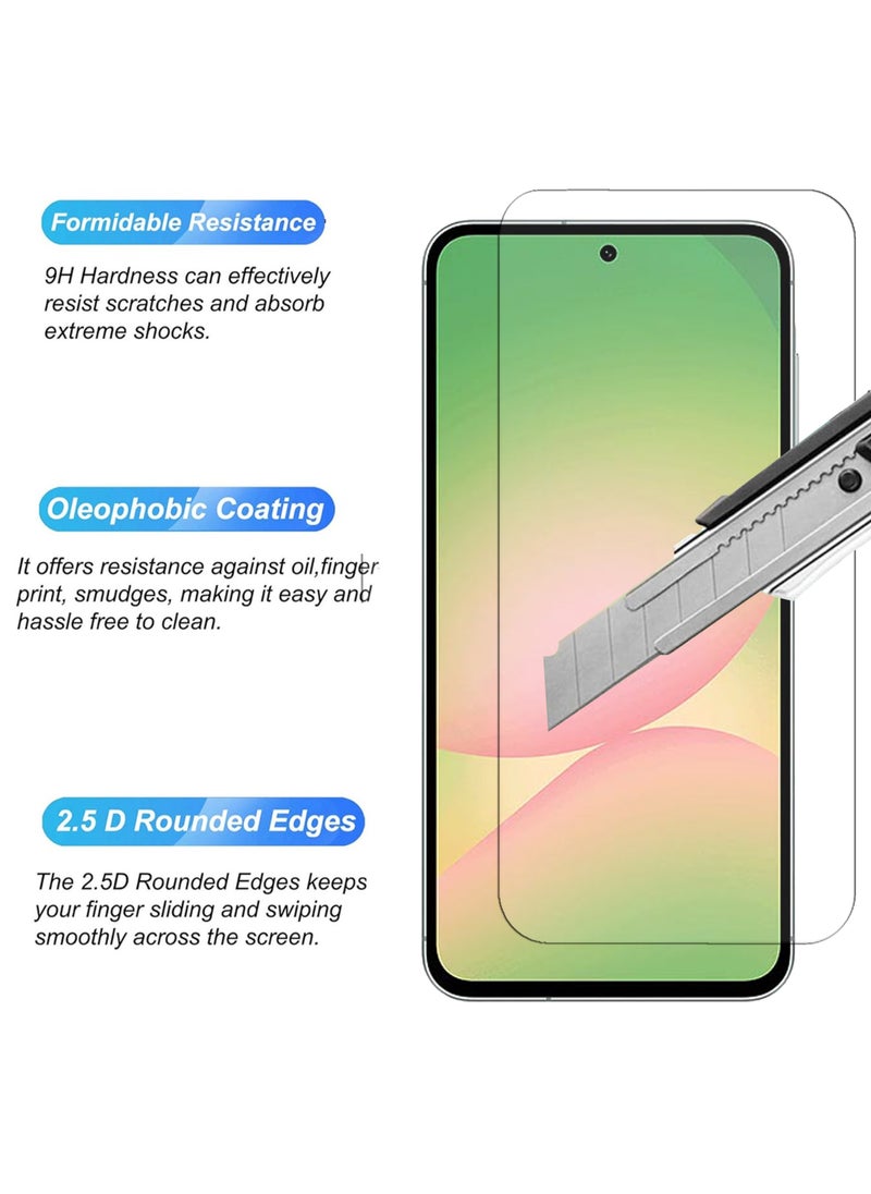 Generic - 2 Pieces of Samsung Galaxy A56 Tempered Glass Screen Protector – High Transparency, Delicate Touch, Anti-Explosion, Smooth Arc Edges, Easy Installation, - Image 1