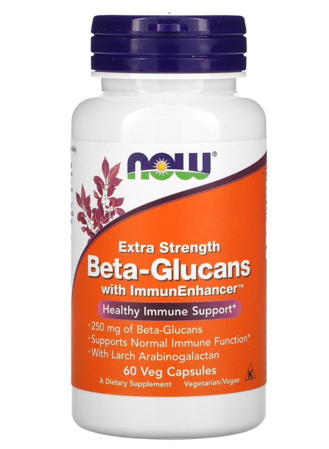 now Beta-Glucans with ImmunEnhancer Extra Strength 250 mg 60 Veg Capsules