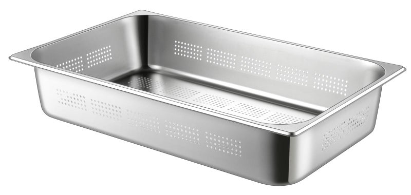 Shoppers Hub PNQ Perforated SS 1/1 GN PAN (53.0 x 32.5cm) for Ideal Heavy Duty Use in Hotels, Caterings, Buffets, Restaurants and Other Commercial Places (PAN Depth Size: 10.0cm)  - Image 1