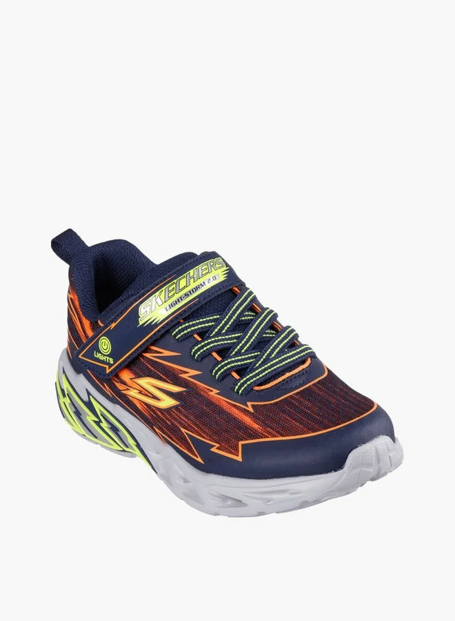 SKECHERS Boys' LIGHT STORM 2.0 Sports Shoes with Hook and Loop Closure - 400149L-NVOR