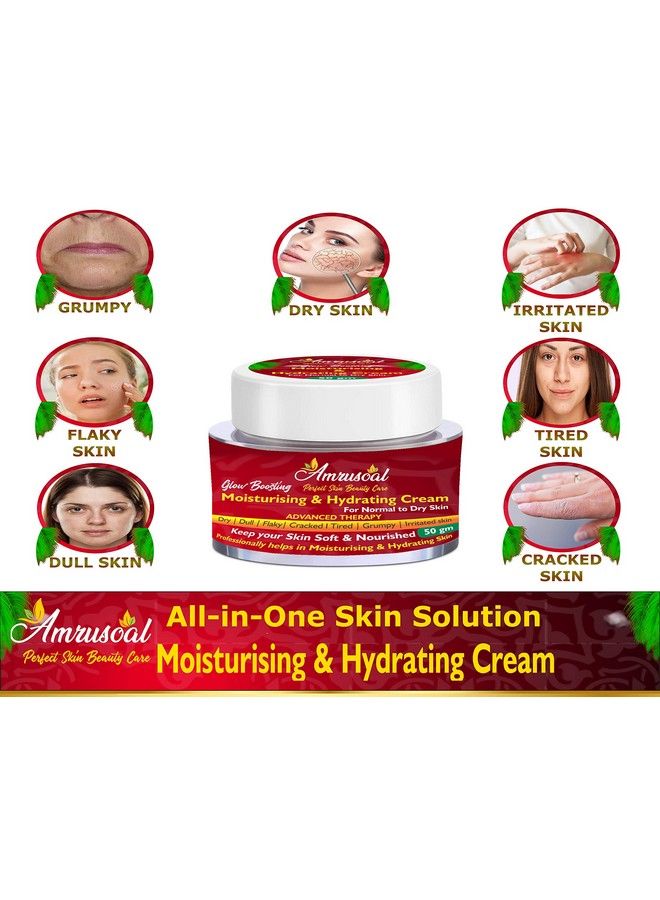 AMRUSOAL Moisturising & Hydrating Cream For Face Neck And Decollete ; Skin Soft & Nourished 50 Gm - Image 4