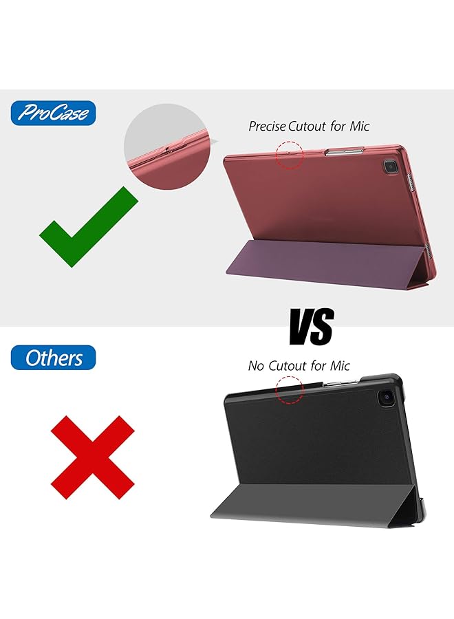 Procases Galaxy Tab A7 Case 10.4 Inch Sm-T503 T500 T505 T507 Protective Stand Case Hard Shell Cover For 10.4 Inch Samsung Tab A7 Tablet 2022 2020 -Wine - Image 2