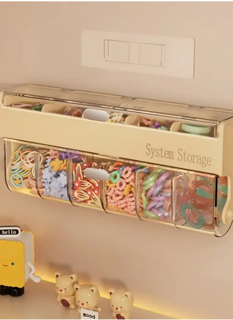 Generic Home Multi-Layer Wall-Mounted Storage Organizer, Waterproof Storage Box for Jewelry Hair Clips Underwear Socks, No Drill Required  - Image 1