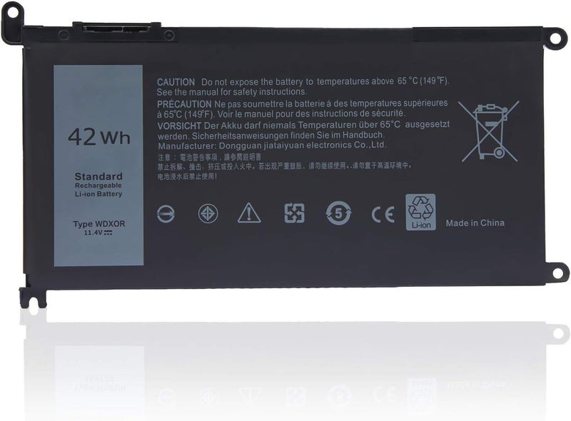 Wefly WDXOR 11.4V 42Wh Laptop Battery Compatible for Dell Inspiron 13 15 5000 7000 Series 5570 7579 7378 5567 7573 5565 5379 5378 Latitude 7368 17 5765 5767 Series Notebook 3CRH3 T2JX4 - Image 1