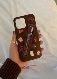 rhode Peptide Lip Tint (Espresso) + Summer Lip Case Case (Espresso) +Rhode Phone Case Stickers 1-Pack- Limited Edition Suitable Back Stick On Holder for iPhone 16 Pro Max  - Image 3