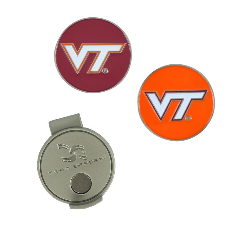 Team Effort Virginia Tech Hokies Hat Clip & 2 Ball Markers - Image 4