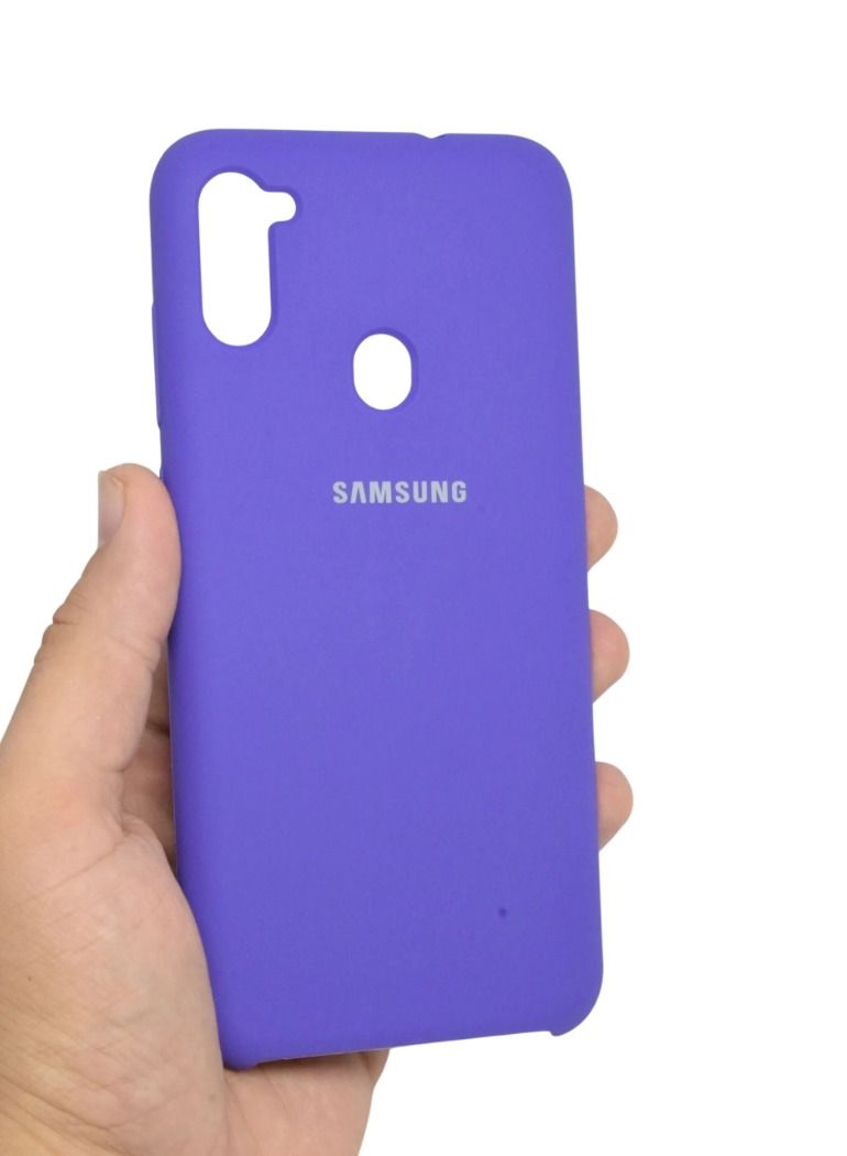 Galaxy Silicone Protective Cover for Samsung Galaxy A11 Slim Stylish Case with Inside Microfiber Lining  - Image 3