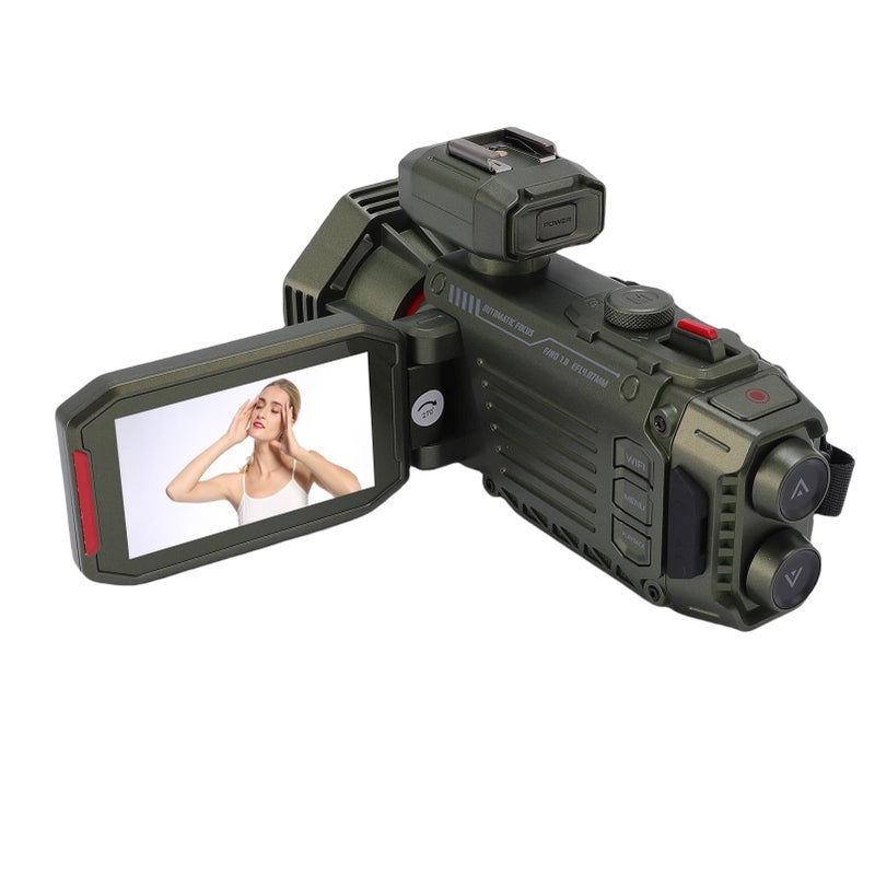 Video Camera Camcorder Ultra HD 4K 50X Zoom Auto Focus WiFi Digital Camera Recorder with 3 Inch HD Color Screen for Daily Life Recording Green - Image 5