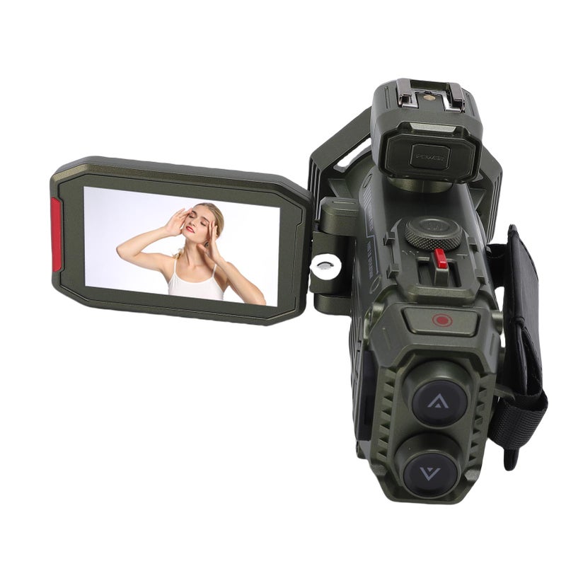 Video Camera Camcorder Ultra HD 4K 50X Zoom Auto Focus WiFi Digital Camera Recorder with 3 Inch HD Color Screen for Daily Life Recording Green - Image 4