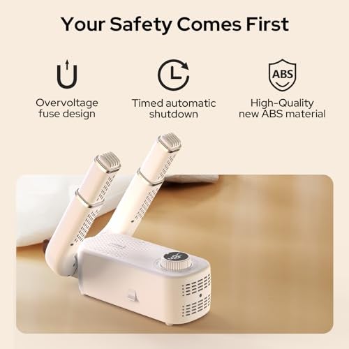 Costar Electric Shoe Dryer and Warmer with PTC Heating, 48°C Fast Drying, 360° Warm Air, UV Sterilization, Intelligent Timer Settings, Foldable & Hanging Design - Image 4