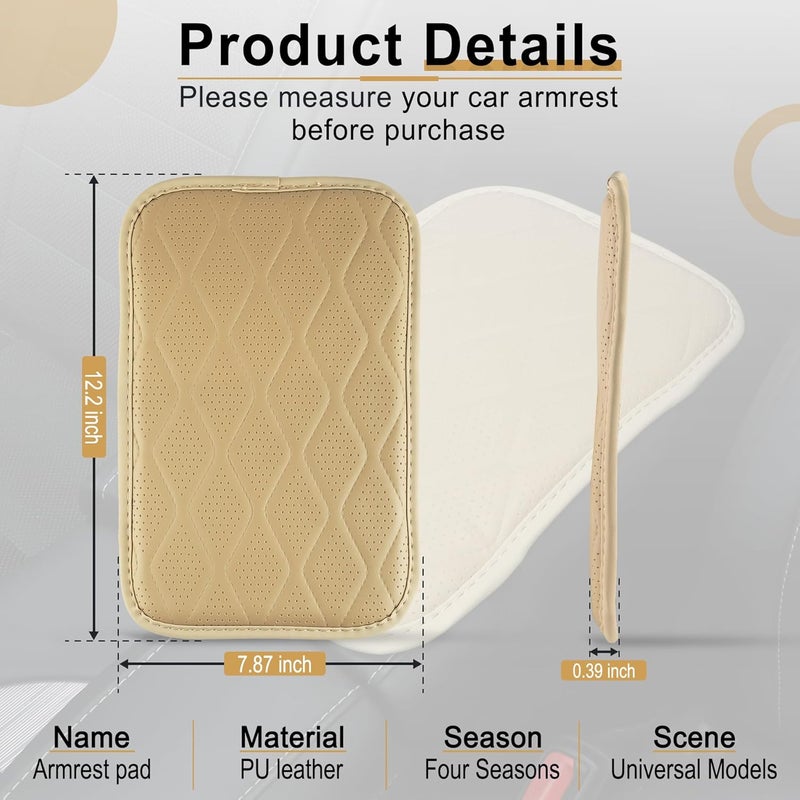 Amiss Auto Center Console Pad - Beige - Image 5