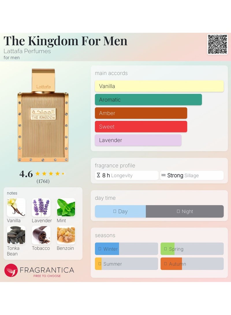 لطافة عطر ذا كينجدوم أو دي برفيوم من لطافة للرجال - 100 مل - Image 3