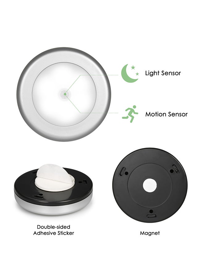 Pack of 6 Magnetic Motion Sensor Wall Night Lamp Silver 0.146kg - Image 5