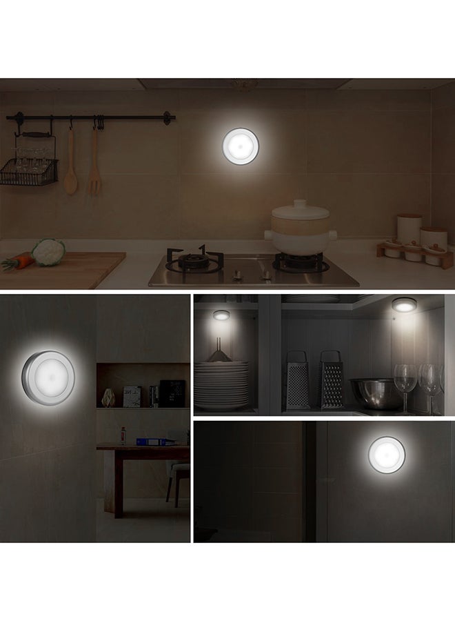 Pack of 6 Magnetic Motion Sensor Wall Night Lamp Silver 0.146kg - Image 4