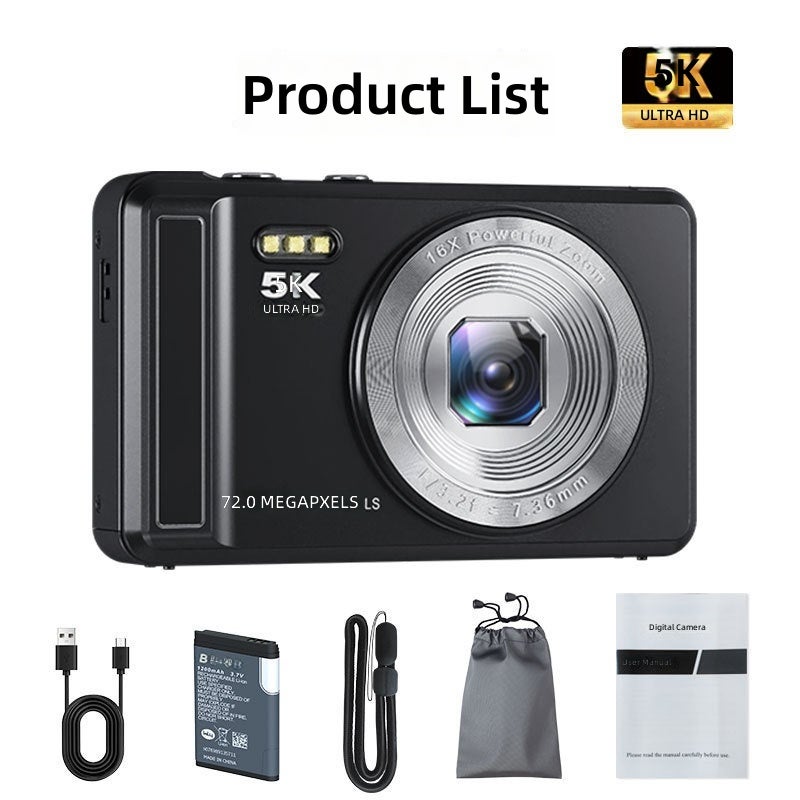Customizable Cross-Border New Product: CCD Camera with 5K Recording, Portable HD Selfie Camera for Students - Image 4
