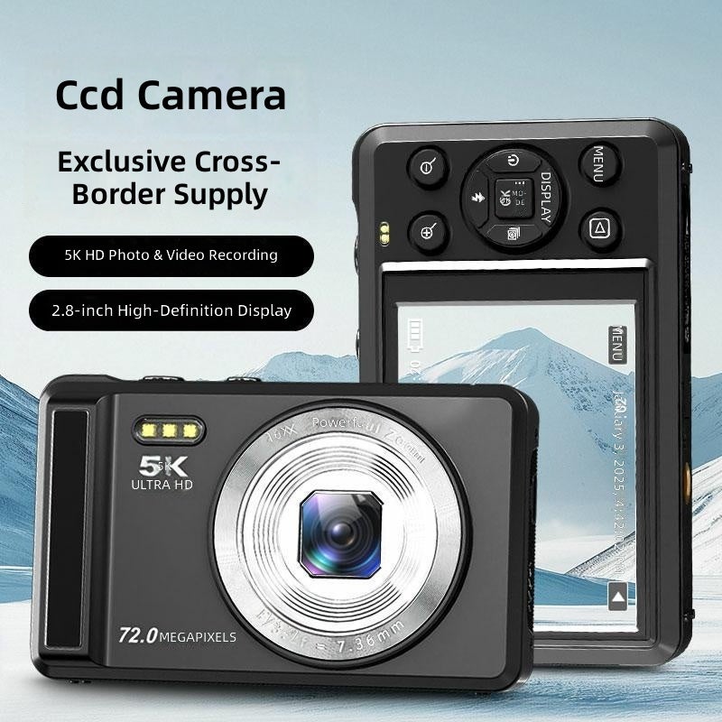 Customizable Cross-Border New Product: CCD Camera with 5K Recording, Portable HD Selfie Camera for Students - Image 1