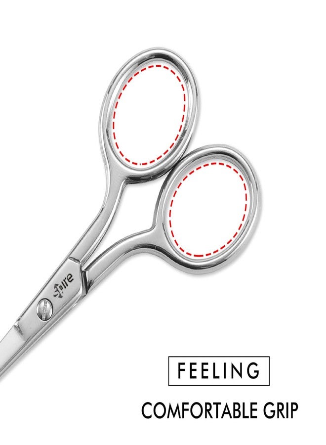 Spire Baby Nail Scissors with Rounded Probe. Trimming shears also used for Manicure Pedicure Fingernails Toenails Nose Eyebrows Eyelashes Ear Moustache for Men & Women. Good for Dogs Pets & Cats as well. - Image 3