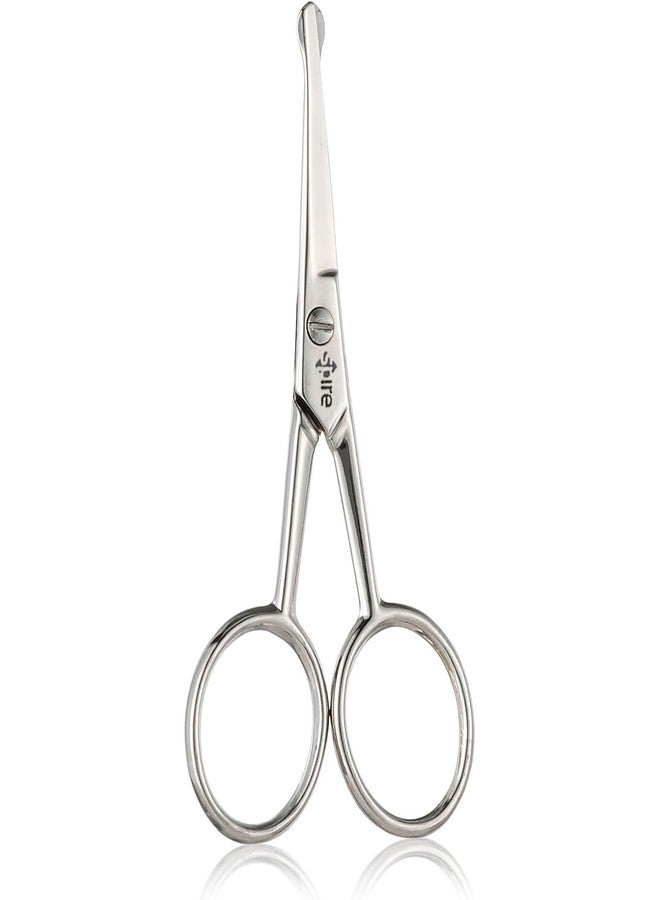 Spire Baby Nail Scissors with Rounded Probe. Trimming shears also used for Manicure Pedicure Fingernails Toenails Nose Eyebrows Eyelashes Ear Moustache for Men & Women. Good for Dogs Pets & Cats as well. - Image 1