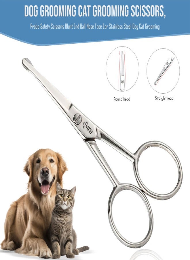 Spire Baby Nail Scissors with Rounded Probe. Trimming shears also used for Manicure Pedicure Fingernails Toenails Nose Eyebrows Eyelashes Ear Moustache for Men & Women. Good for Dogs Pets & Cats as well. - Image 2