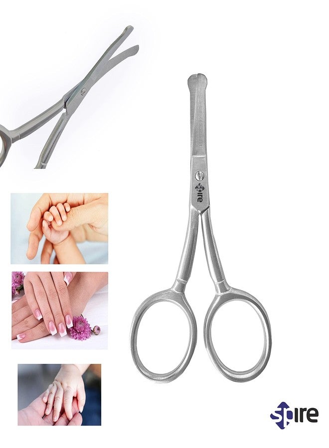 Spire Baby Nail Scissors with Rounded Probe. Trimming shears also used for Manicure Pedicure Fingernails Toenails Nose Eyebrows Eyelashes Ear Moustache for Men & Women. Good for Dogs Pets & Cats as well. - Image 4