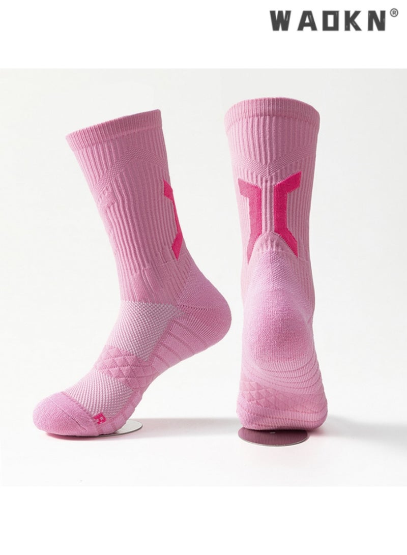 WAOKN Sports Socks for Basketball Training,Professional Breathable Quick-Drying Crew Socks with Towel Bottom for Sweat Absorption,Optimal for Athletic Performance and Comfort in Sports Activities - Image 4