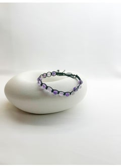 Kehribar Point Purple Fluorite Macrame Bracelet  - Image 1