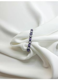 Kehribar Point Purple Fluorite Macrame Bracelet  - Image 3