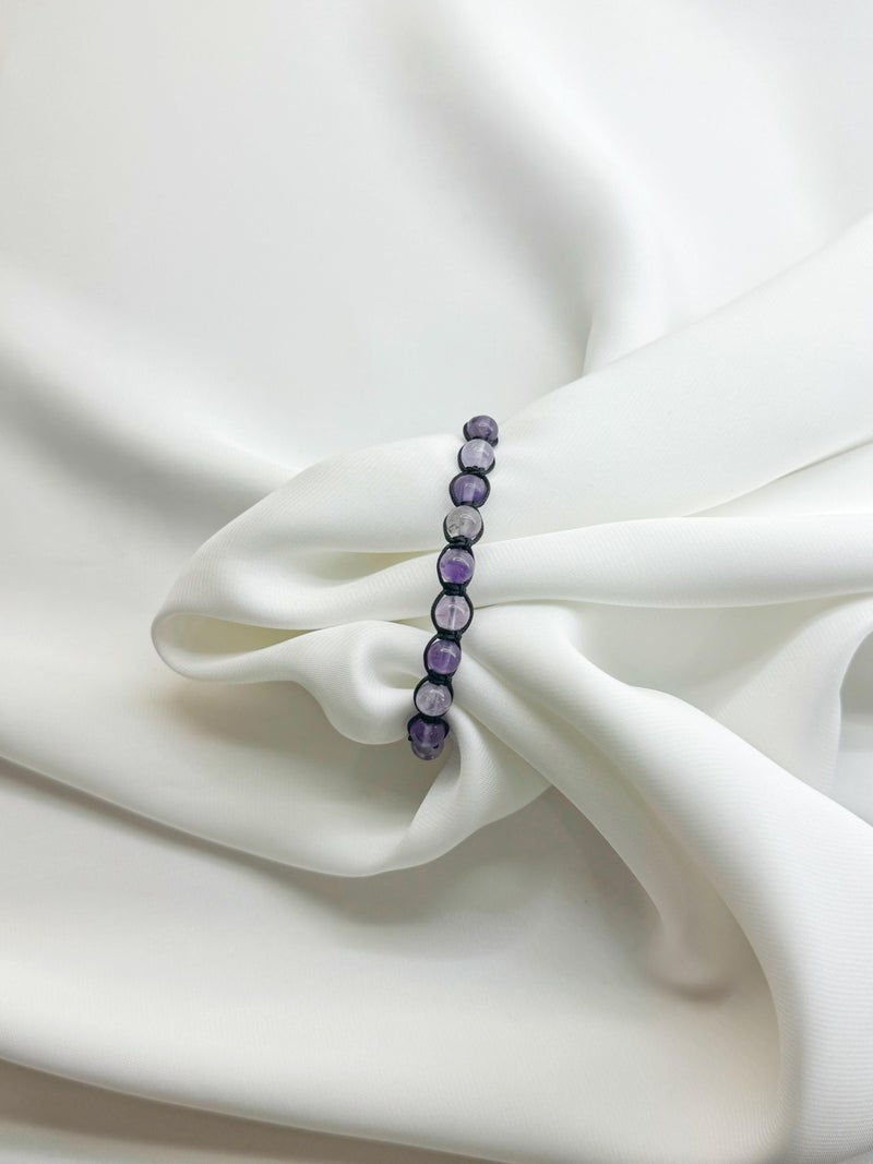 Purple Fluorite Macrame Bracelet