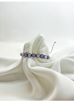 Kehribar Point Purple Fluorite Macrame Bracelet  - Image 2