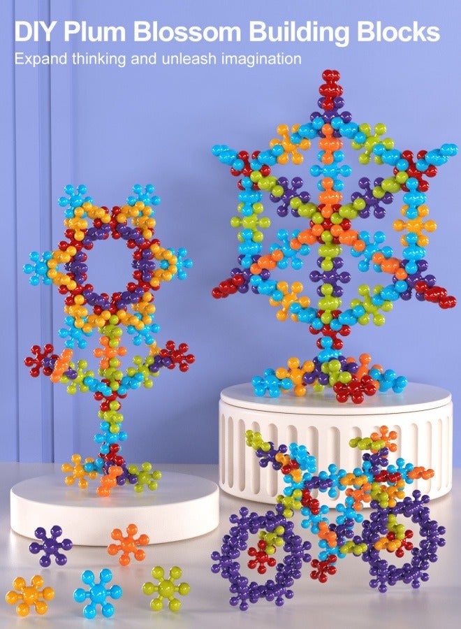 Meifen NEW Montessori Building Blocks - DIY Plum Flower STEM Toys for Kindergarten, Safe Educational Toys for Brain Development - Image 2