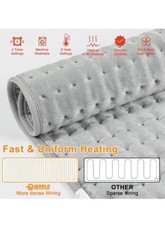LIMOS Heating Pad Electric Heat Pad For Back Pain And Cramps Relief Machine Washable  - Image 4