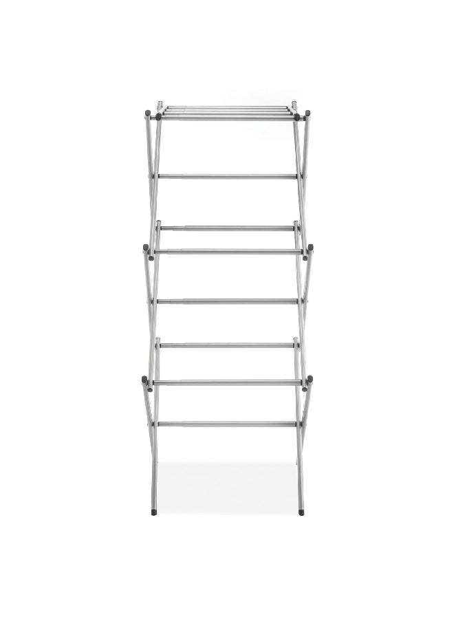 Whitmor Expandable Collapsible Rust-Proof Clothing Drying Rack Silver 105.41 x 70.49 x 36.83 cm 6779-6987 - Image 1