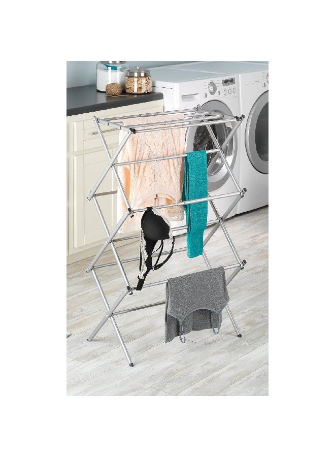 Whitmor Expandable Collapsible Rust-Proof Clothing Drying Rack Silver 105.41 x 70.49 x 36.83 cm 6779-6987 - Image 4