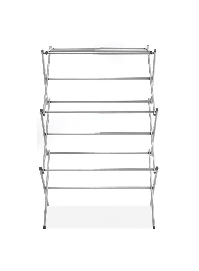 Whitmor Expandable Collapsible Rust-Proof Clothing Drying Rack Silver 105.41 x 70.49 x 36.83 cm 6779-6987 - Image 2